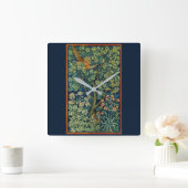 ACRYLIC WALLCLOCK : WILLIAM MORRIS : KRACHTIG VIERKANTE KLOK (Huis)