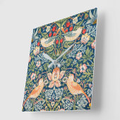 ACRYLIC WALLCLOCK : WILLIAM MORRIS VIERKANTE KLOK (Hoek)