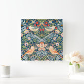 ACRYLIC WALLCLOCK : WILLIAM MORRIS VIERKANTE KLOK (Huis)