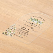 Acrylic Wedding Greenery And Flowers Invitation Acryl Uitnodigingen (Laagn)