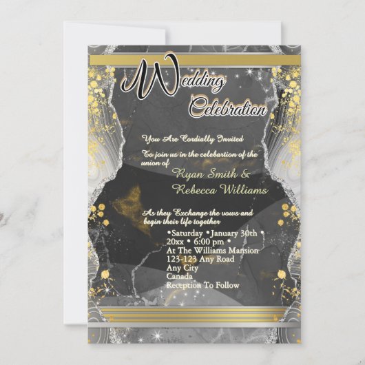 Acrylic Wedding Invitation Kaart (Voorkant)