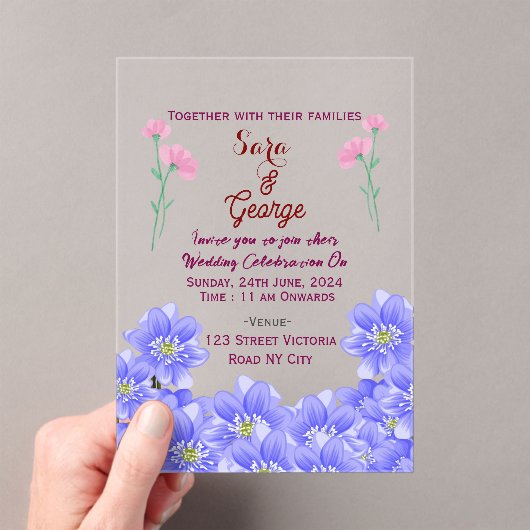 Acrylic Wedding Invitations  Acryl Uitnodigingen (Insitu (Draagbaar))