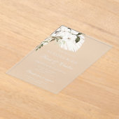 Acrylic white boho Spanish wedding Acryl Uitnodigingen (Laagn)