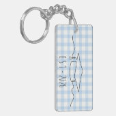 Acrylic with Personalized Date Graduation Souvenir Sleutelhanger (Voorkant Links)