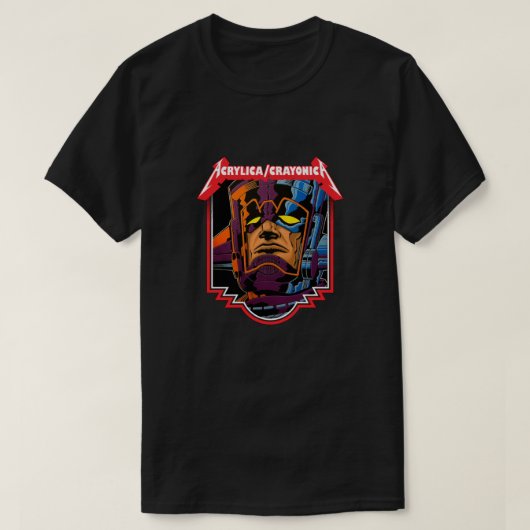 AcrylicaCrayonica logo met Galactus Classic T-shirt (Design voorkant)