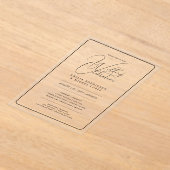 ACRYLICEN TROUWKAARTEN ZWARTE TEKST Vette Beginlet Acryl Uitnodigingen (Laagn)