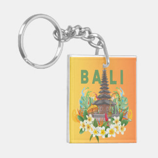 Acrylische Sleutelhanger - Golden Memories of Bali