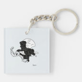 Acrylische Sleutelhanger: Man vermogen Sleutelhanger (Achterkant)