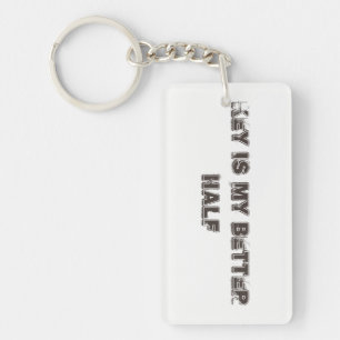 Acrylische Sleutelhanger met tekst "Sleutel is mij