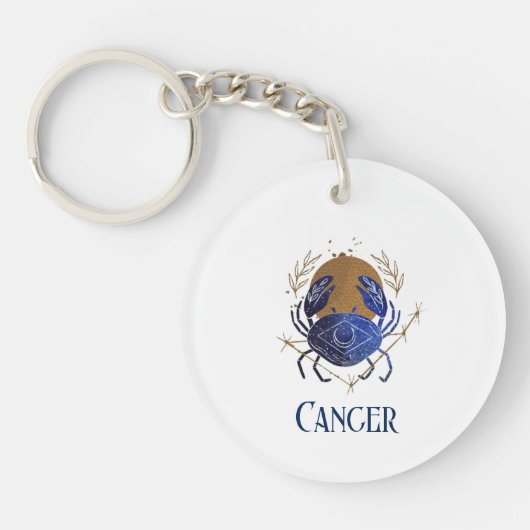 Acrylische Sleutelhanger-Zodiac Cancer Sleutelhang Sleutelhanger (Voorkant)