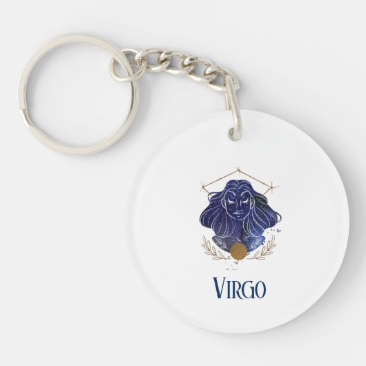 Acrylische Sleutelhanger-Zodiac Virgo Sleutelhange Sleutelhanger (Voorkant)