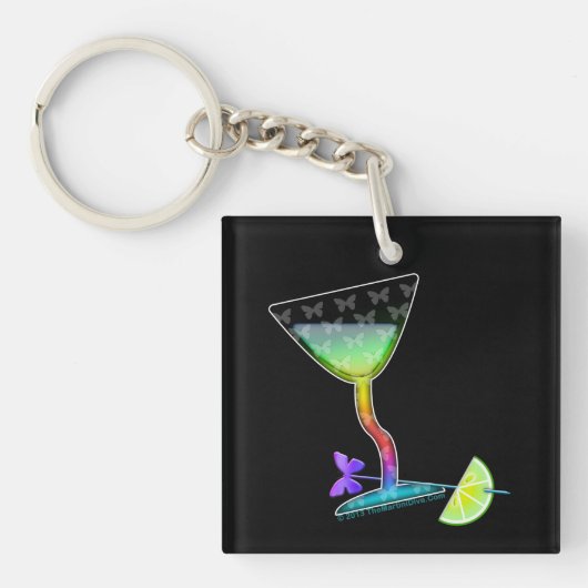 ACRYLISCHE SLEUTELHANGERS - VLINDER MARTINI (Voorkant)