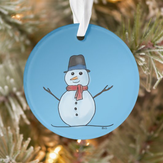 Acrylische sneeuwpop ornament (Boom)
