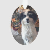 Acrylkerst-kerstversiering, Cute Dog Ornament (achterkant)