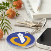 Acrylklep noord zonder calais 2 sleutelhanger (Voorkant Rechts)