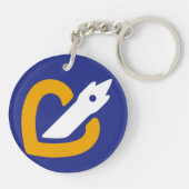 Acrylklep noord zonder calais 2 sleutelhanger (Achterkant)