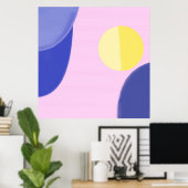 Acrylkleuren abstracte kunst poster (Thuiskantoor)