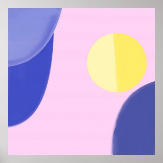 Acrylkleuren abstracte kunst poster (Voorkant)