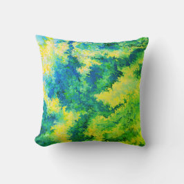 Acrylkleurstof, blauw, groen, geel, kristallen / kussen