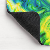 Acrylkleurstof, blauw, groen, geel / muismat (Hoek)