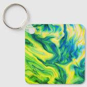 Acrylkleurstof, blauw, groen, geel / sleutelhanger (Voorkant)