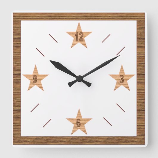 Acrylklok, Carrée DESIGN CLOCK Vierkante Klok (Voorkant)