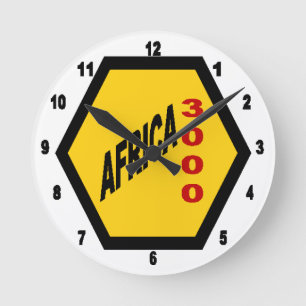 Acrylklok, Ronde Medium AFRICA 3000 Klok