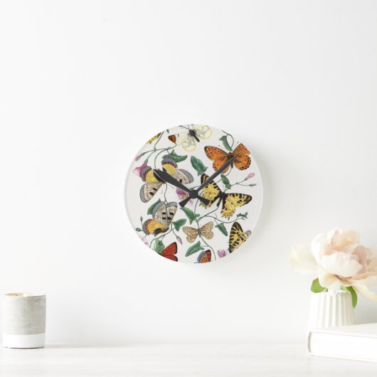 Acrylklokken Butterfly  Illustratie Ronde Klok (Huis)
