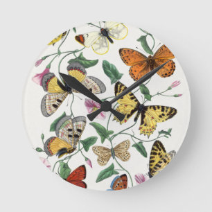 Acrylklokken Butterfly  Illustratie Ronde Klok