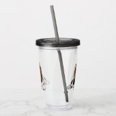Acrylknol met kleine hond acryl drinkbeker (Links)