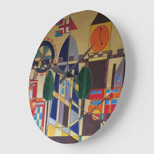 Acrylkubisme in Londen Grote Klok (Hoek)