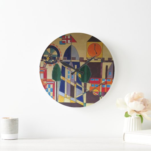 Acrylkubisme in Londen Grote Klok (Huis)