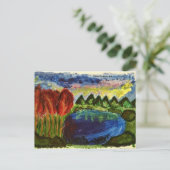 Acryllandschap briefkaart (Staand voorkant)