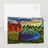 Acryllandschap briefkaart (Voorkant / Achterkant)