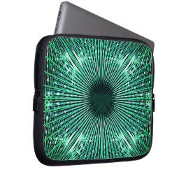 Acrylnaaldoog, groene tinten laptop sleeve