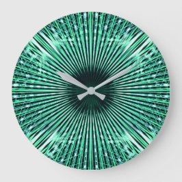 Acrylnaaldoog, groene tinten laptophoes grote klok