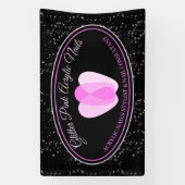 Acrylnagels Glitter Roze Make-up Schoonheidssalon Spandoek (Verticaal)