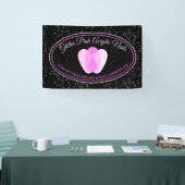 Acrylnagels Glitter Roze Make-up Schoonheidssalon Spandoek (Beurs)