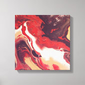 Acrylnitriet abstract Rood en mahogany Canvas Afdruk (Voorkant)