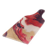 Acrylnitriet abstract Rood en mahogany Snijplank (Hoek)