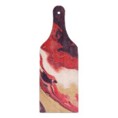 Acrylnitriet abstract Rood en mahogany Snijplank (Voorkant)
