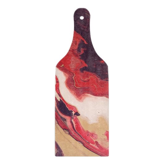 Acrylnitriet abstract Rood en mahogany Snijplank (Voorkant)
