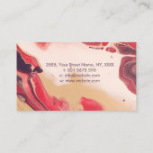 Acrylnitriet abstract Rood en mahogany Visitekaartje (Achterkant)