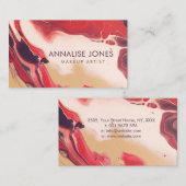 Acrylnitriet abstract Rood en mahogany Visitekaartje (Voorkant / Achterkant)