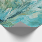 Acrylnitriet voor abstracte turkooizen cadeaupapier (Hoek)