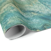 Acrylnitriet voor abstracte turkooizen cadeaupapier (Rol Hoek)