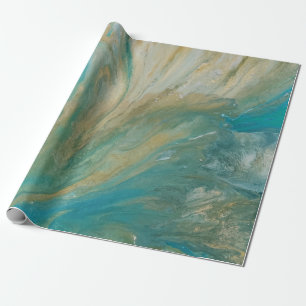 Acrylnitriet voor abstracte turkooizen cadeaupapier