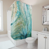 Acrylnitriet voor abstracte turkooizen douchegordijn (In situ)