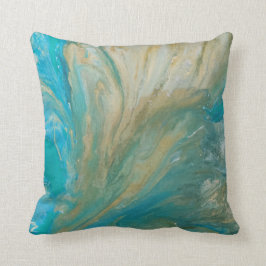 Acrylnitriet voor abstracte turkooizen kussen