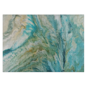 Acrylnitriet voor abstracte turkooizen snijplank